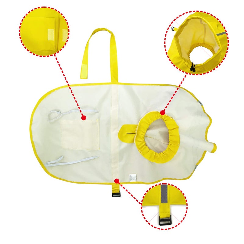 Mikayoo Large Dog Raincoat Adjustable Pet Waterproof Clothes Lightweight Rain Jacket Poncho Hoodies with Strip Reflective(Yellow,XXL) - Image 3